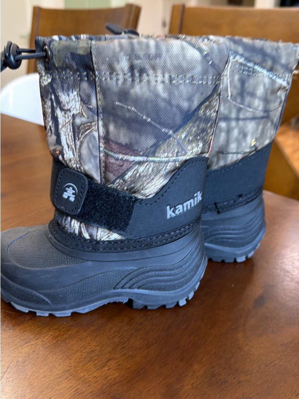 Kamik Kids Winter Boots in Camo and Black
